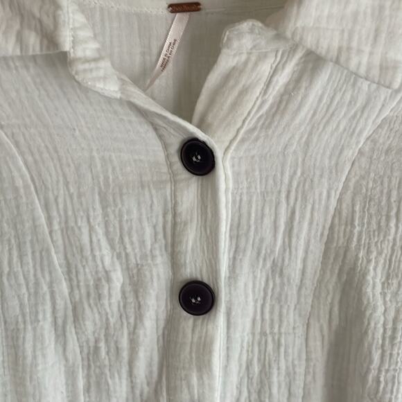 Free People Sunstreaks tie front shirt - Picture 10 of 16